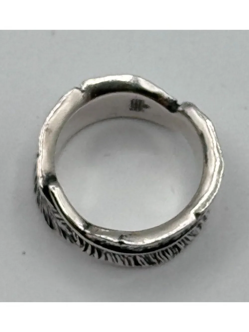 James Avery Birds of a Feather 925 Ring Band Size 5.5 Oxidized Detail